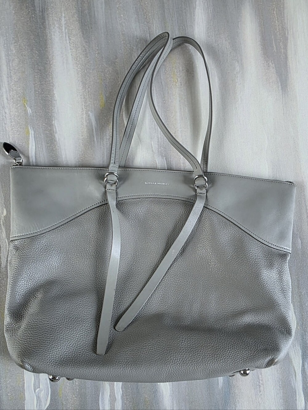 Rebecca Minkoff Gray Pebbled Leather Tote